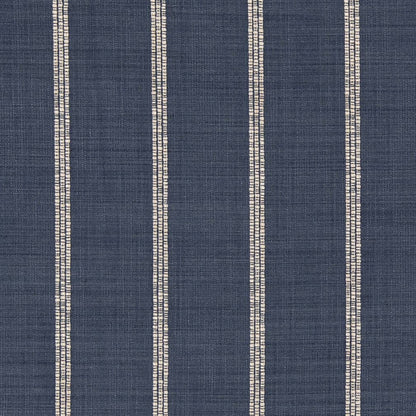 D2407 Stripe Navy Blue Charlotte Fabrics