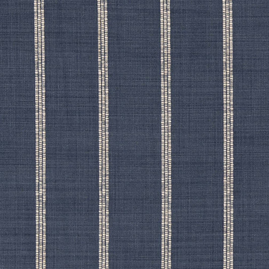 D2407 Stripe Navy Blue Charlotte Fabrics