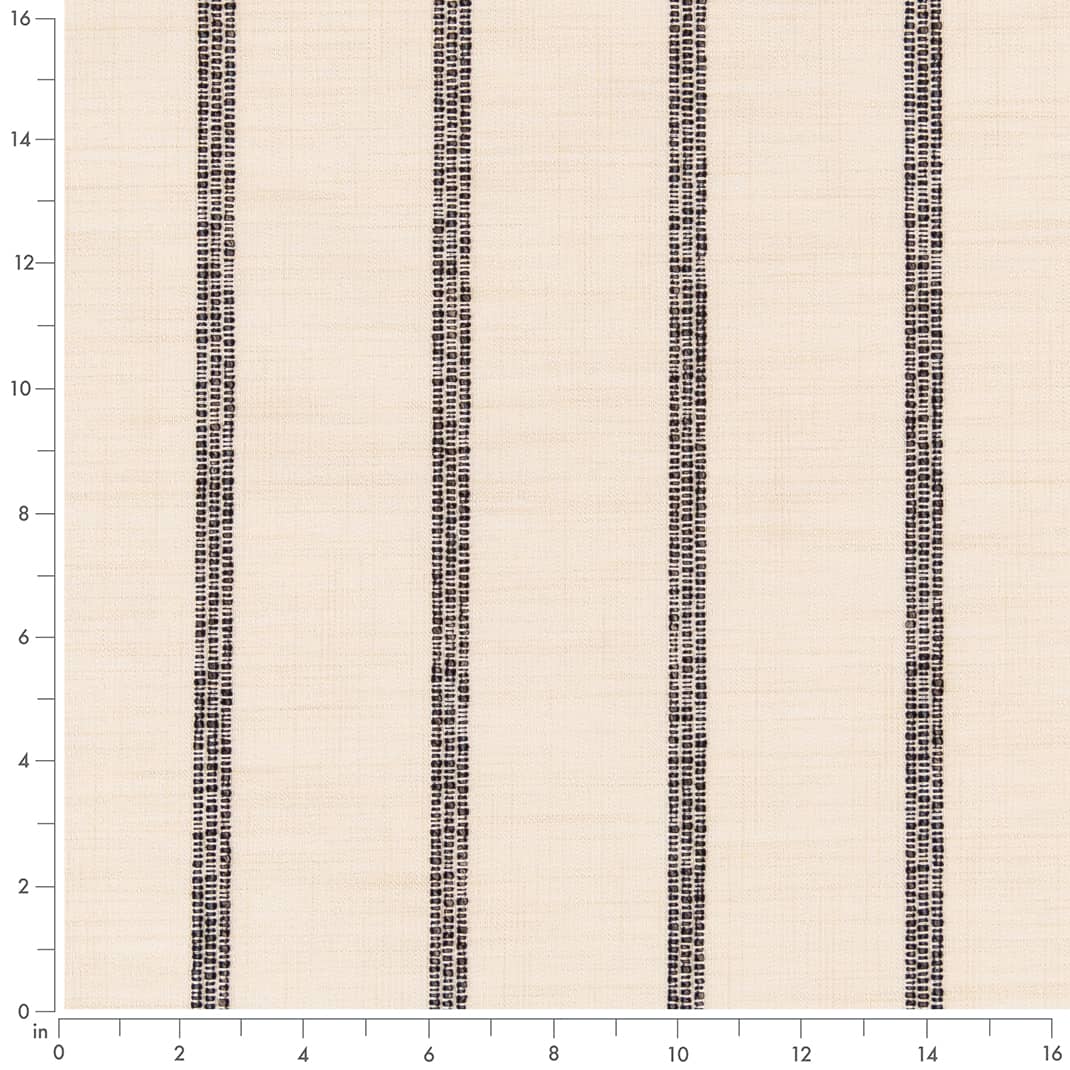 D2408 Stripe Oreo Black Charlotte Fabrics