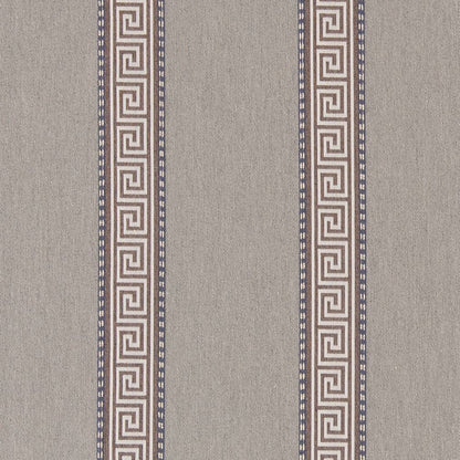 D2423 Greek Key,Stripe Slate Grey & Silver Charlotte Fabrics