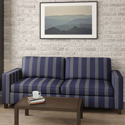 D2425 Greek Key,Stripe Admiral Blue Charlotte Fabrics