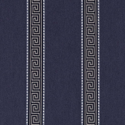 D2425 Greek Key,Stripe Admiral Blue Charlotte Fabrics
