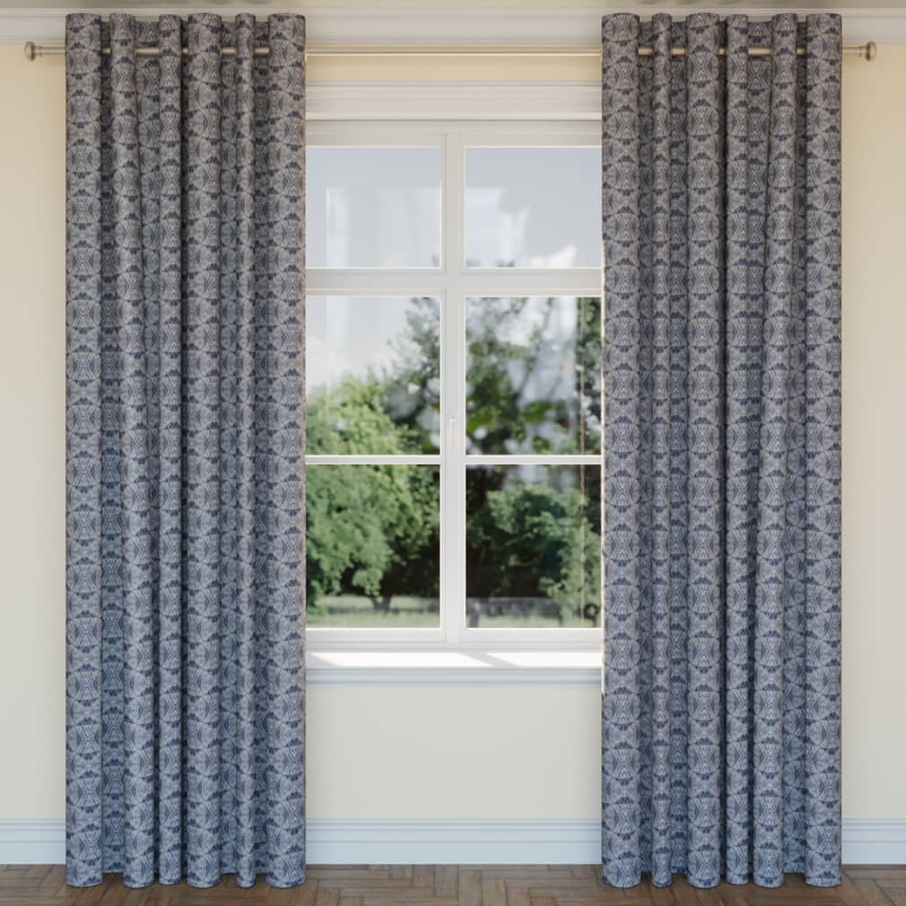 D2428 Abstract & Geometric,Global Oxford Blue Charlotte Fabrics