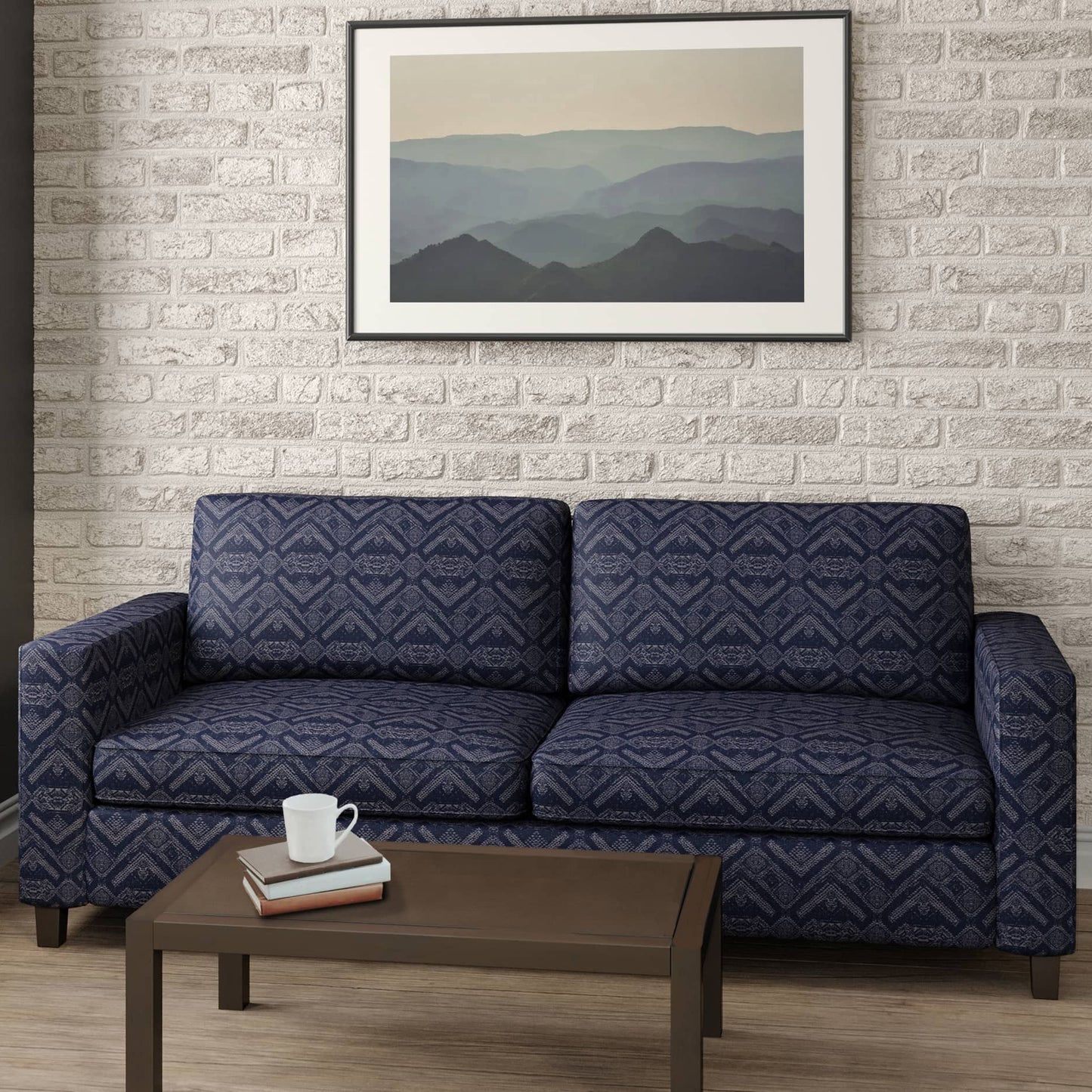 D2432 Abstract & Geometric,Global Midnight Blue Charlotte Fabrics