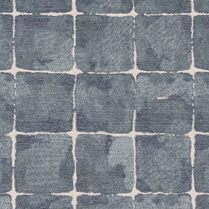 D2435 Abstract & Geometric Pacific Blue Charlotte Fabrics