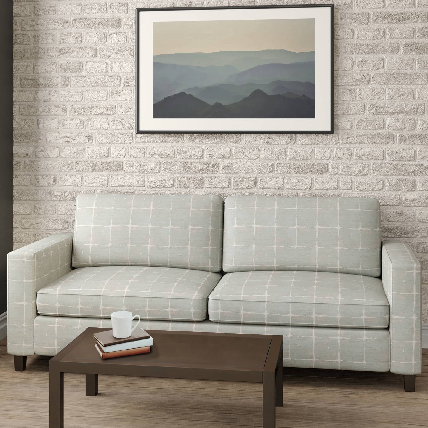 D2438 Abstract & Geometric Vapor Aqua & Teal Charlotte Fabrics