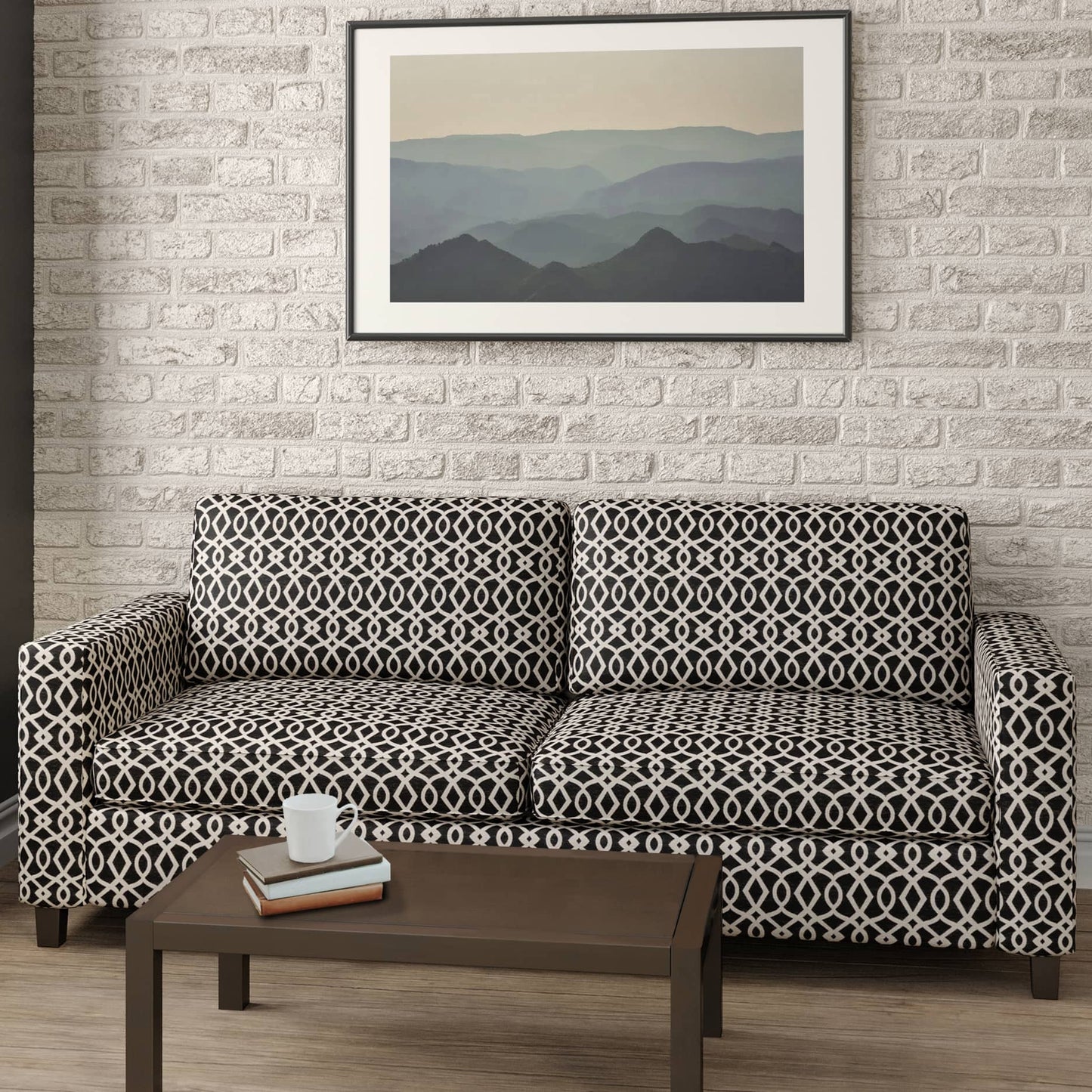 D2441 Abstract & Geometric Black Black Charlotte Fabrics