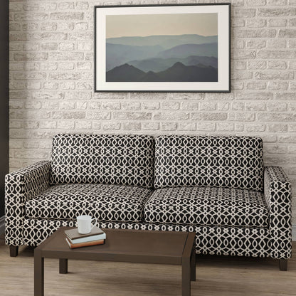 D2441 Abstract & Geometric Black Black Charlotte Fabrics