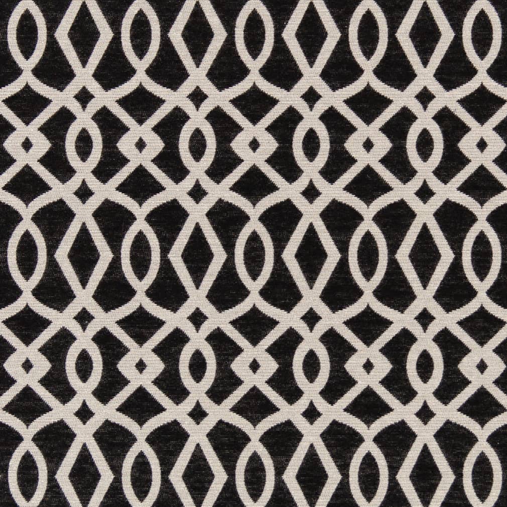 D2441 Abstract & Geometric Black Black Charlotte Fabrics