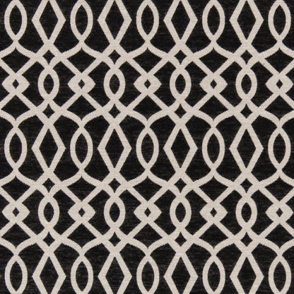 D2441 Abstract & Geometric Black Black Charlotte Fabrics