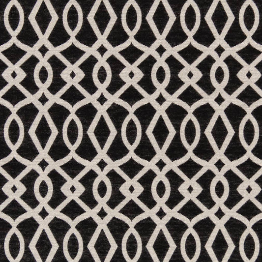 D2441 Abstract & Geometric Black Black Charlotte Fabrics