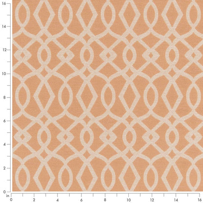 D2442 Abstract & Geometric Peach Coral & Peach Charlotte Fabrics