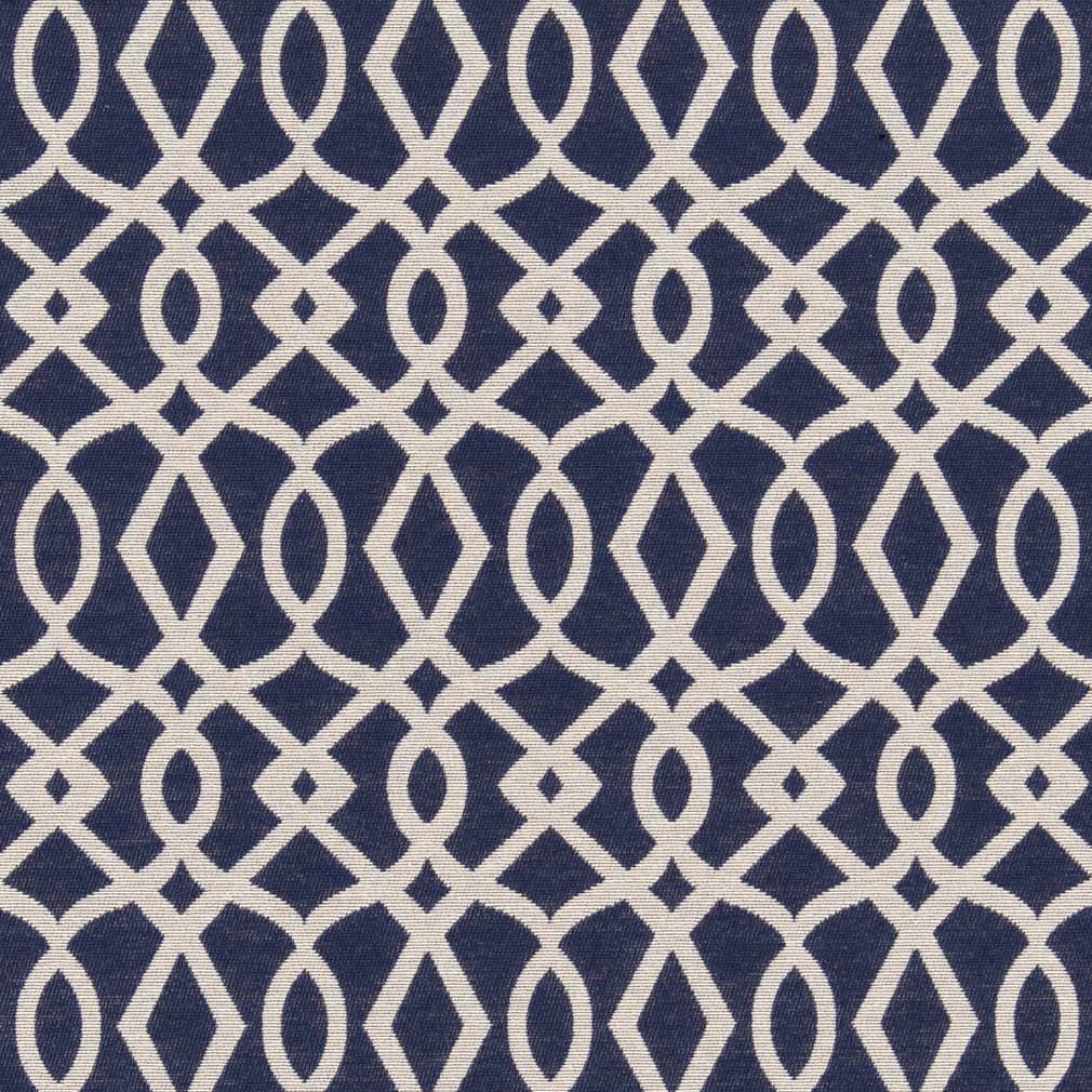 D2444 Abstract & Geometric Ink Blue Charlotte Fabrics
