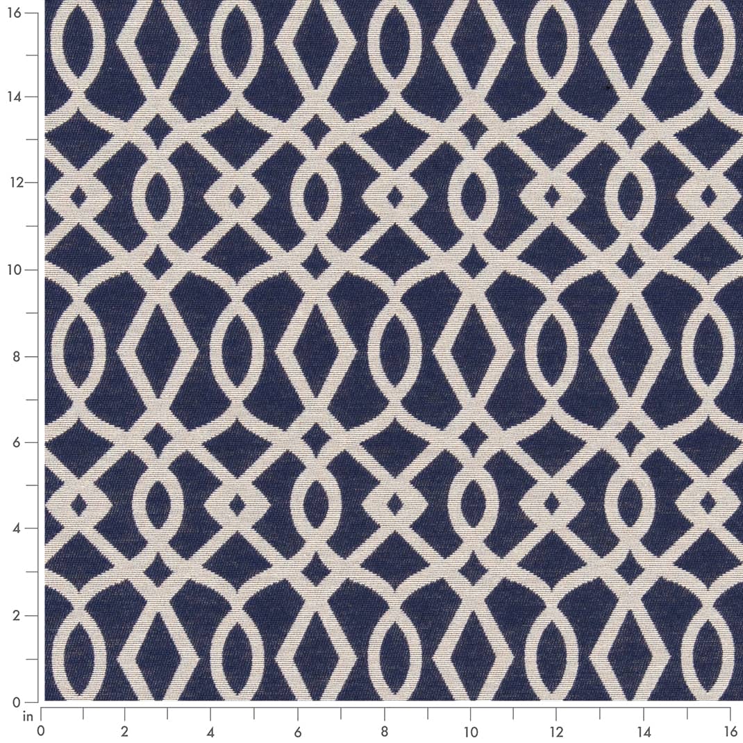 D2444 Abstract & Geometric Ink Blue Charlotte Fabrics