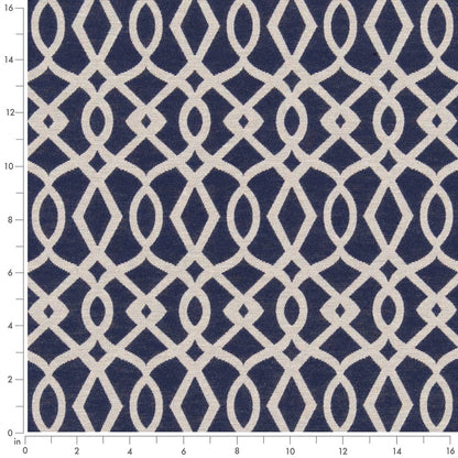 D2444 Abstract & Geometric Ink Blue Charlotte Fabrics