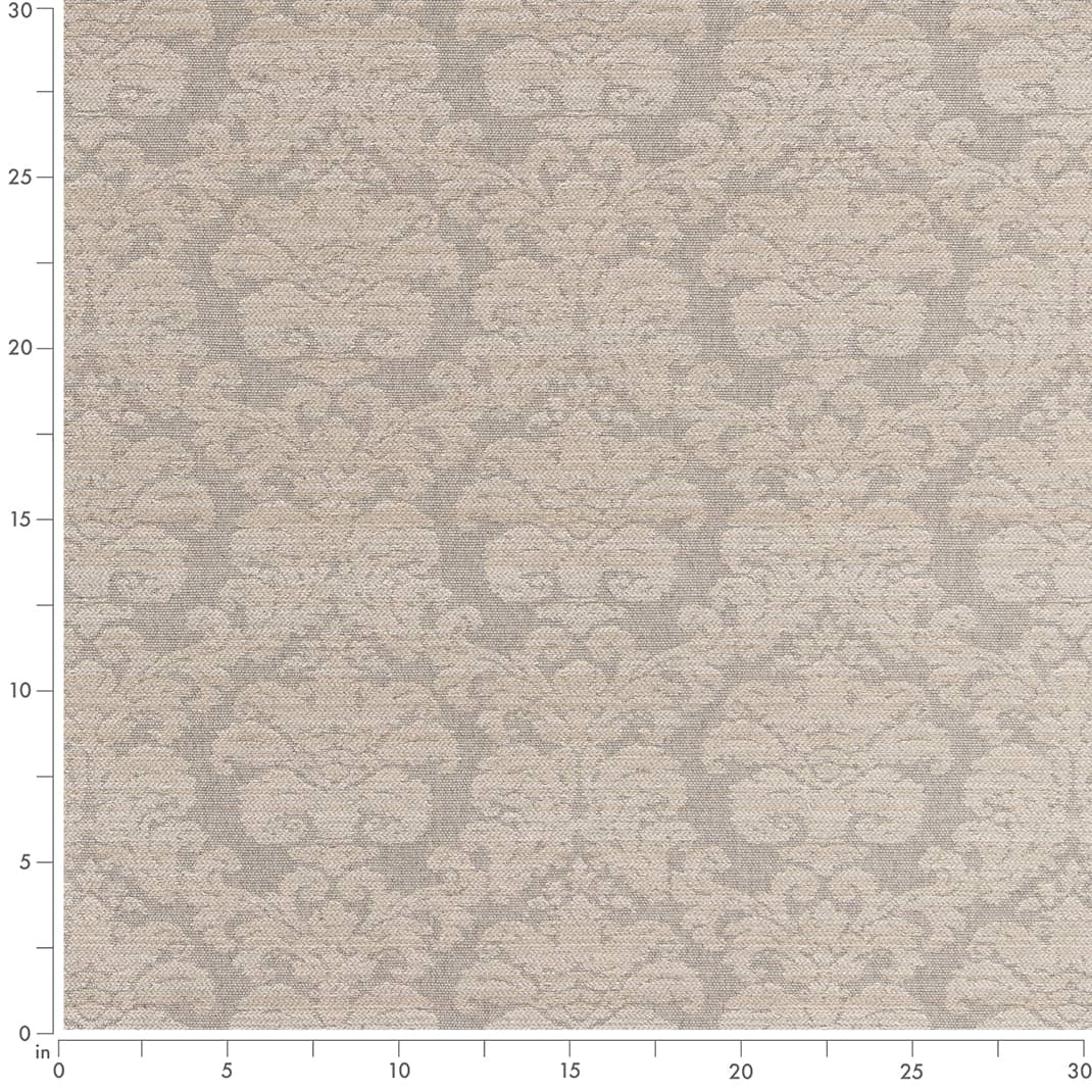 D2445 Damask Seagull Grey & Silver Charlotte Fabrics
