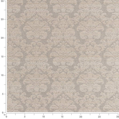 D2445 Damask Seagull Grey & Silver Charlotte Fabrics
