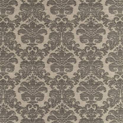 D2448 Damask Smoke Black,Grey & Silver Charlotte Fabrics