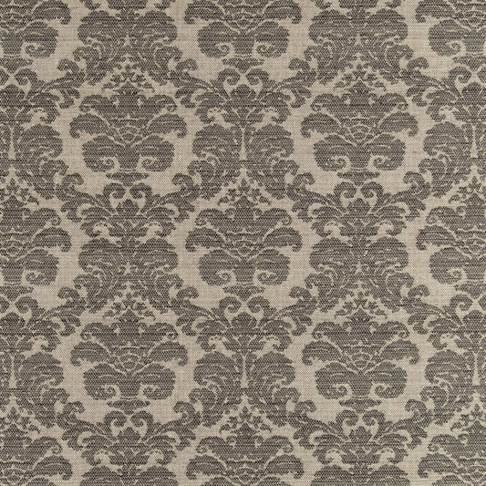 D2448 Damask Smoke Black,Grey & Silver Charlotte Fabrics