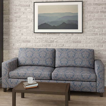 D2449 Damask Horizon Blue Charlotte Fabrics