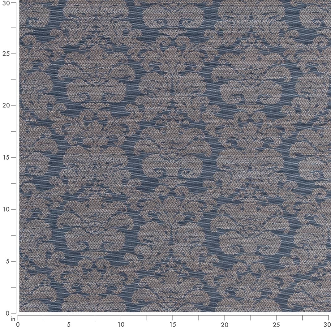 D2449 Damask Horizon Blue Charlotte Fabrics