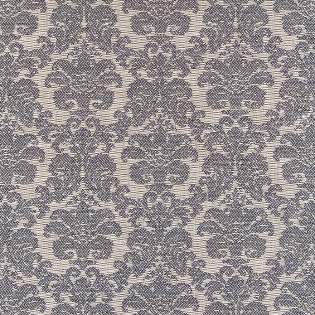 D2450 Damask Blue Blue Charlotte Fabrics