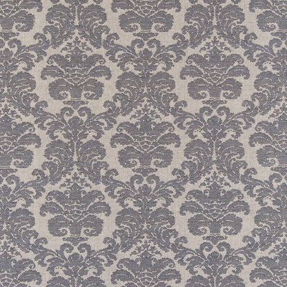 D2450 Damask Blue Blue Charlotte Fabrics