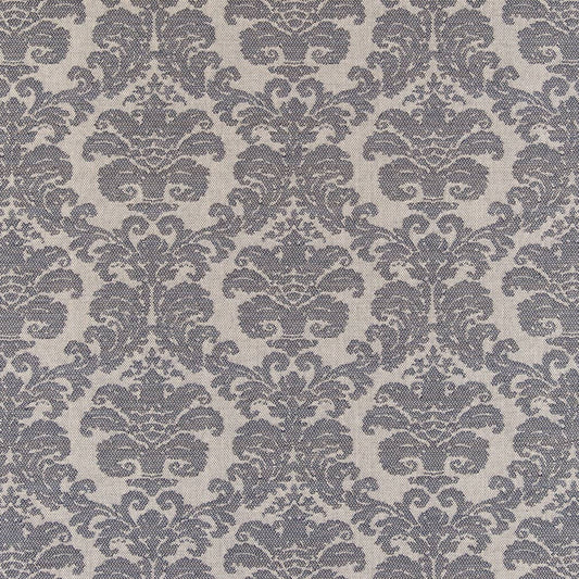 D2450 Damask Blue Blue Charlotte Fabrics