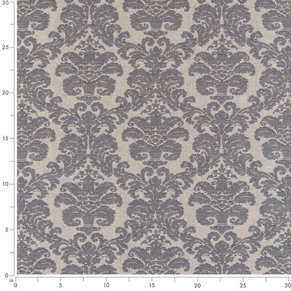 D2450 Damask Blue Blue Charlotte Fabrics