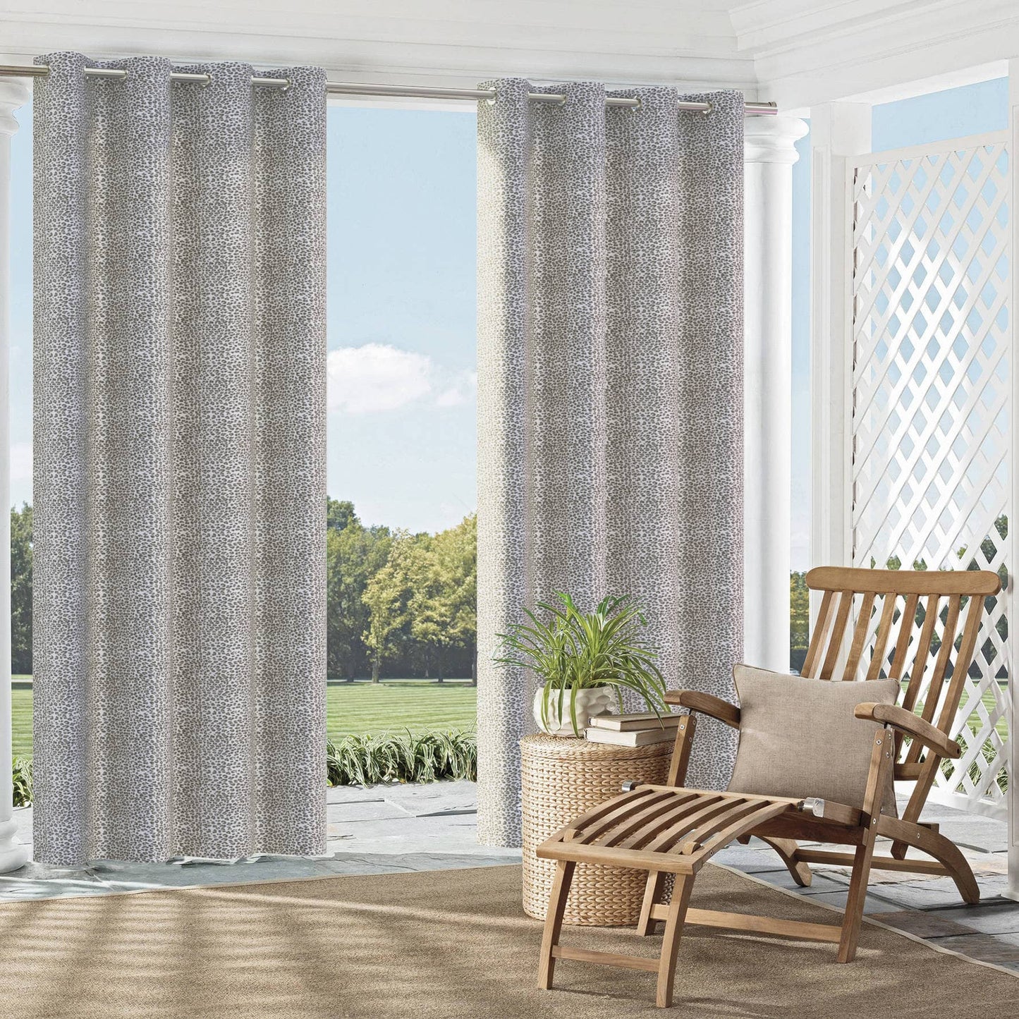 D2456 Animal Print Flint Grey & Silver Charlotte Fabrics