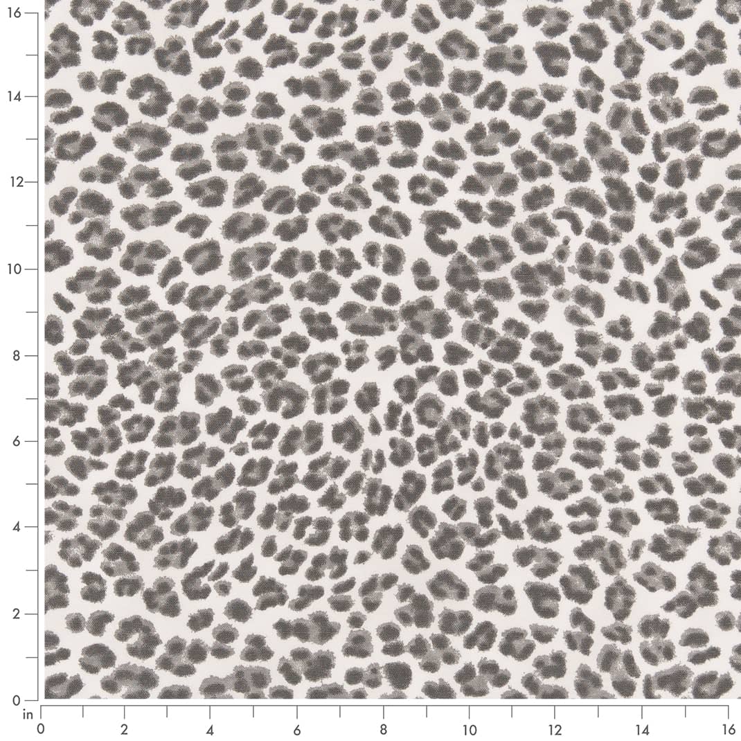 D2456 Animal Print Flint Grey & Silver Charlotte Fabrics