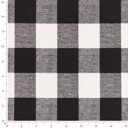 D2457 Check & Houndstooth,Plaid Black Black Charlotte Fabrics