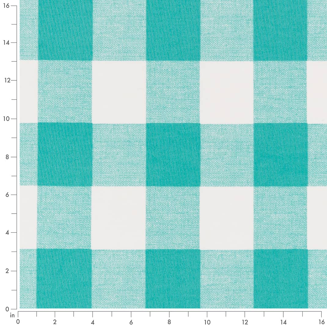 D2459 Check & Houndstooth,Plaid Turquoise Aqua & Teal Charlotte Fabrics