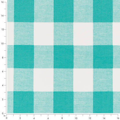 D2459 Check & Houndstooth,Plaid Turquoise Aqua & Teal Charlotte Fabrics