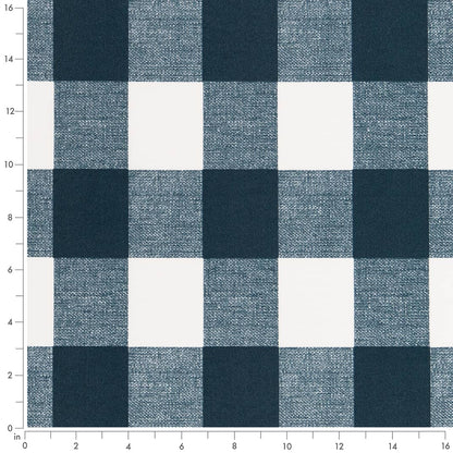 D2460 Check & Houndstooth,Plaid Ink Blue Charlotte Fabrics