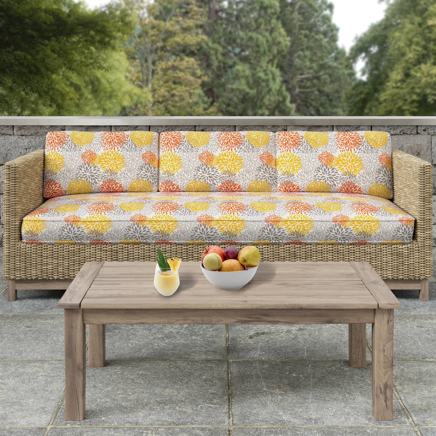 D2461 Abstract & Geometric,Floral Orange Gold & Yellow,Orange & Rust Charlotte Fabrics