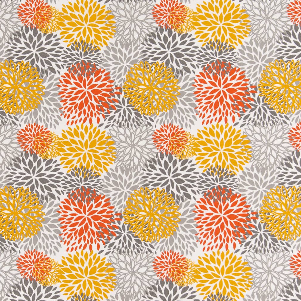 D2461 Abstract & Geometric,Floral Orange Gold & Yellow,Orange & Rust Charlotte Fabrics