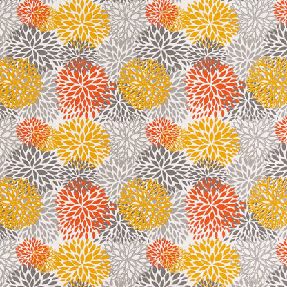 D2461 Abstract & Geometric,Floral Orange Gold & Yellow,Orange & Rust Charlotte Fabrics