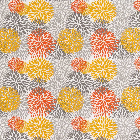 D2461 Abstract & Geometric,Floral Orange Gold & Yellow,Orange & Rust Charlotte Fabrics