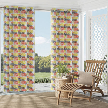 D2463 Abstract & Geometric,Floral Fiesta Blue,Gold & Yellow,Orange & Rust Charlotte Fabrics