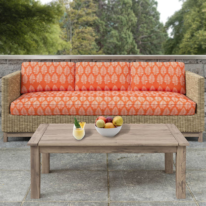 D2465 Leaves,Tropical & Botanical Marmalade Orange & Rust Charlotte Fabrics