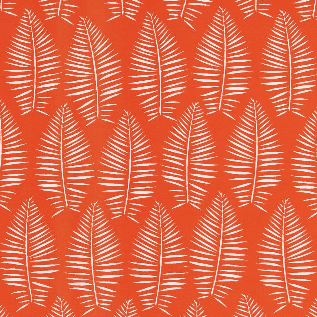 D2465 Leaves,Tropical & Botanical Marmalade Orange & Rust Charlotte Fabrics