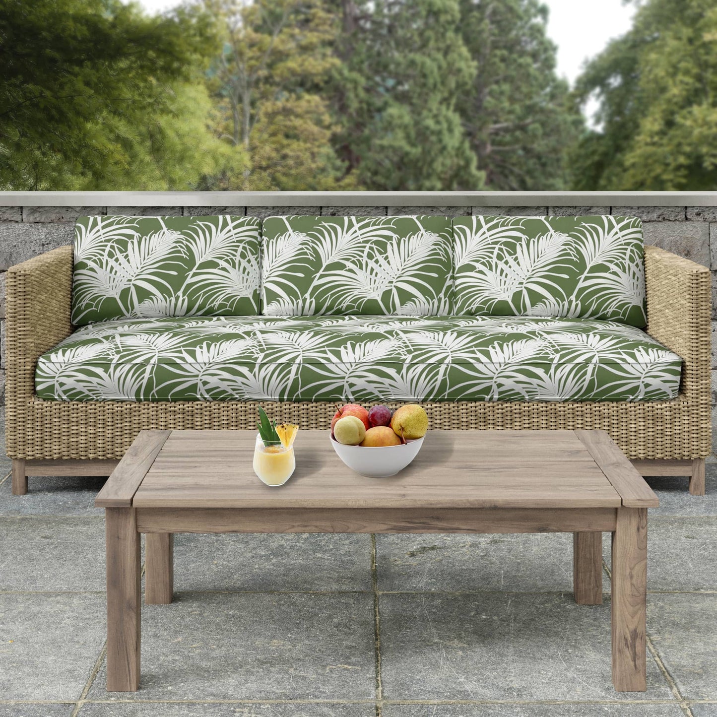 D2466 Leaves,Tropical & Botanical Fern Green Charlotte Fabrics
