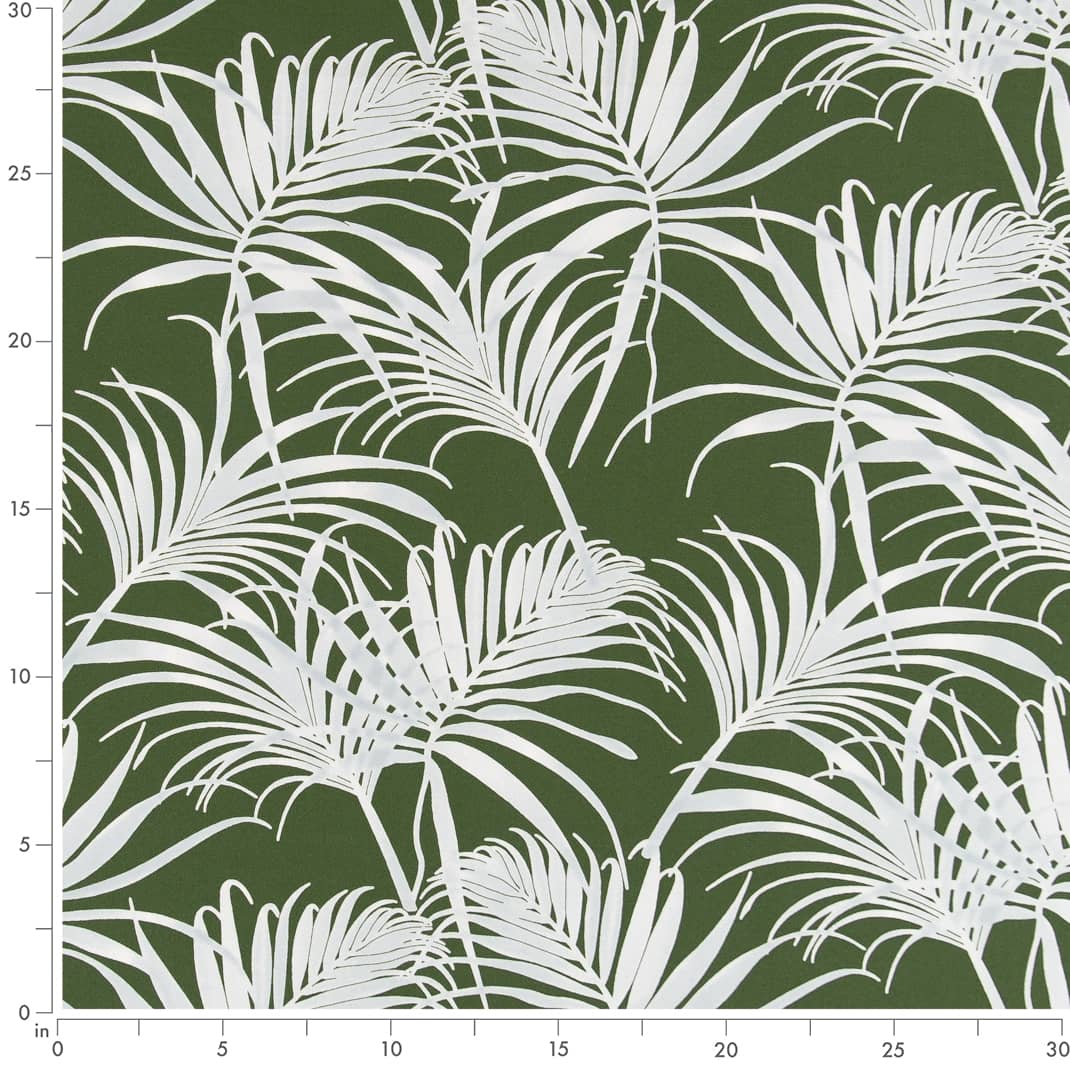 D2466 Leaves,Tropical & Botanical Fern Green Charlotte Fabrics
