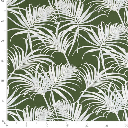 D2466 Leaves,Tropical & Botanical Fern Green Charlotte Fabrics