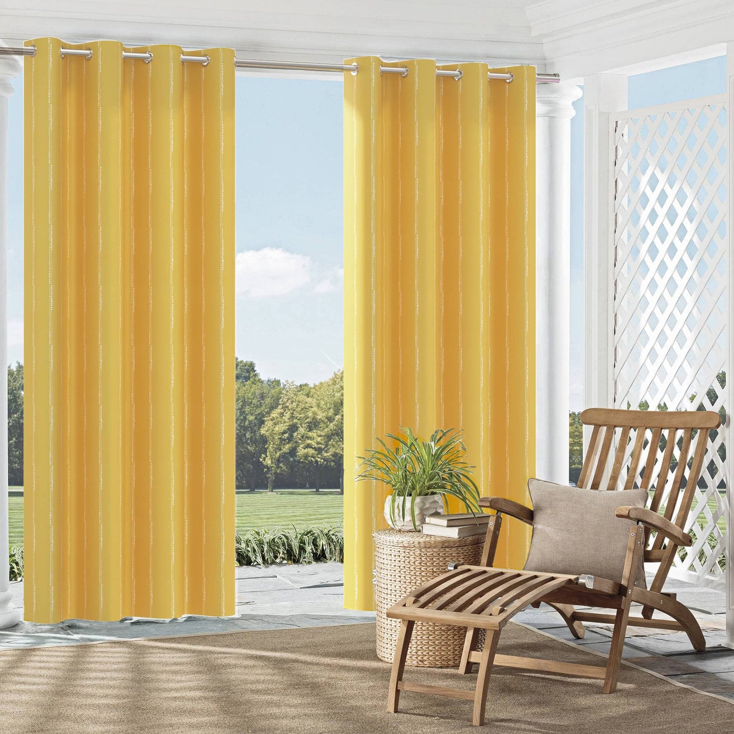 D2469 Stripe Sun Gold & Yellow Charlotte Fabrics