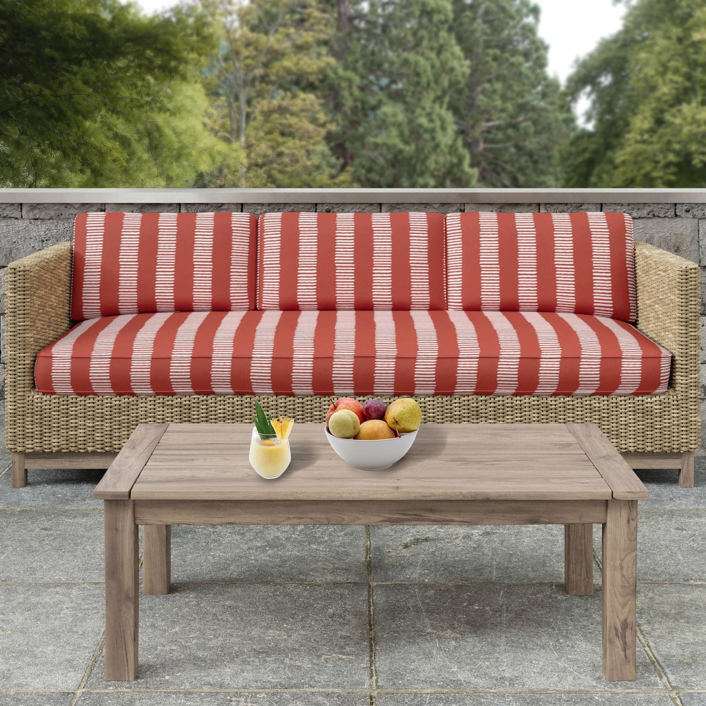 D2470 Stripe Cardinal Red & Burgundy Charlotte Fabrics