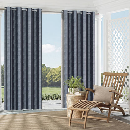 D2471 Stripe Coastal Blue Charlotte Fabrics
