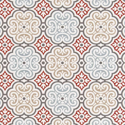 D2481 Abstract & Geometric Cherry Red & Burgundy Charlotte Fabrics