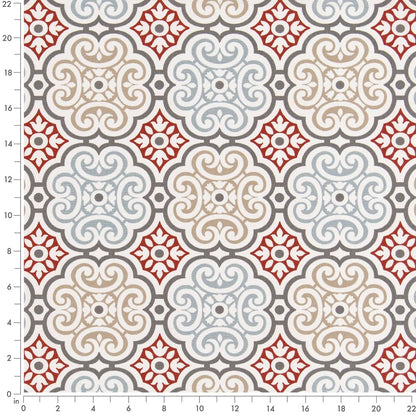 D2481 Abstract & Geometric Cherry Red & Burgundy Charlotte Fabrics